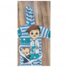 حوله پالتویی بچه گانه چاپی ماهان مدل بچه رییس