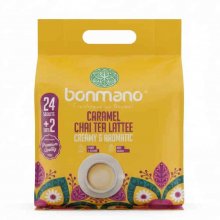 چای لاته کاراملی بن مانو مدل بسته 2+24 عددی