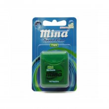 نخ دندان Mina Dental Floss Thin Mint With Fluoride طول 50 متر