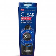 شامپو کلیر ضد شوره 3گانه (مو،صورت،بدن) حجم 400 میلی‌لیتر